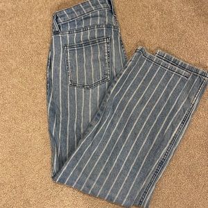 Striped Mom ankle Jean
